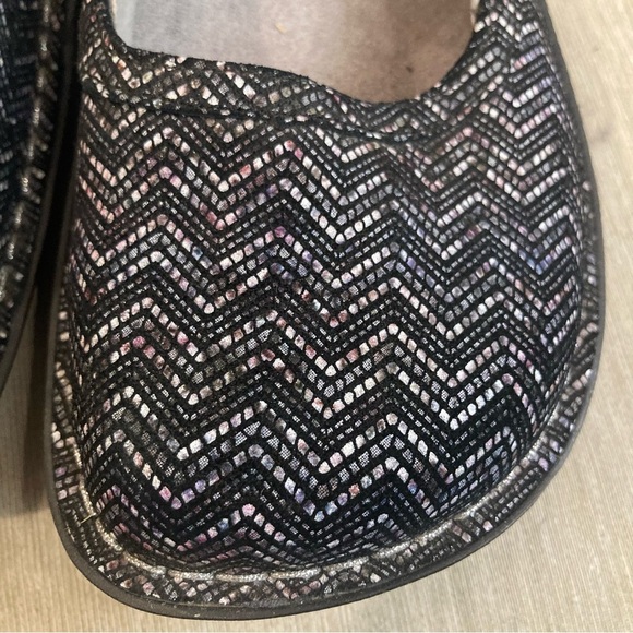 ALEGRIA Sz 39 Belle Mary Herringbone Comfort Sole Velcro Closure Leather Sandals - Picture 4 of 13